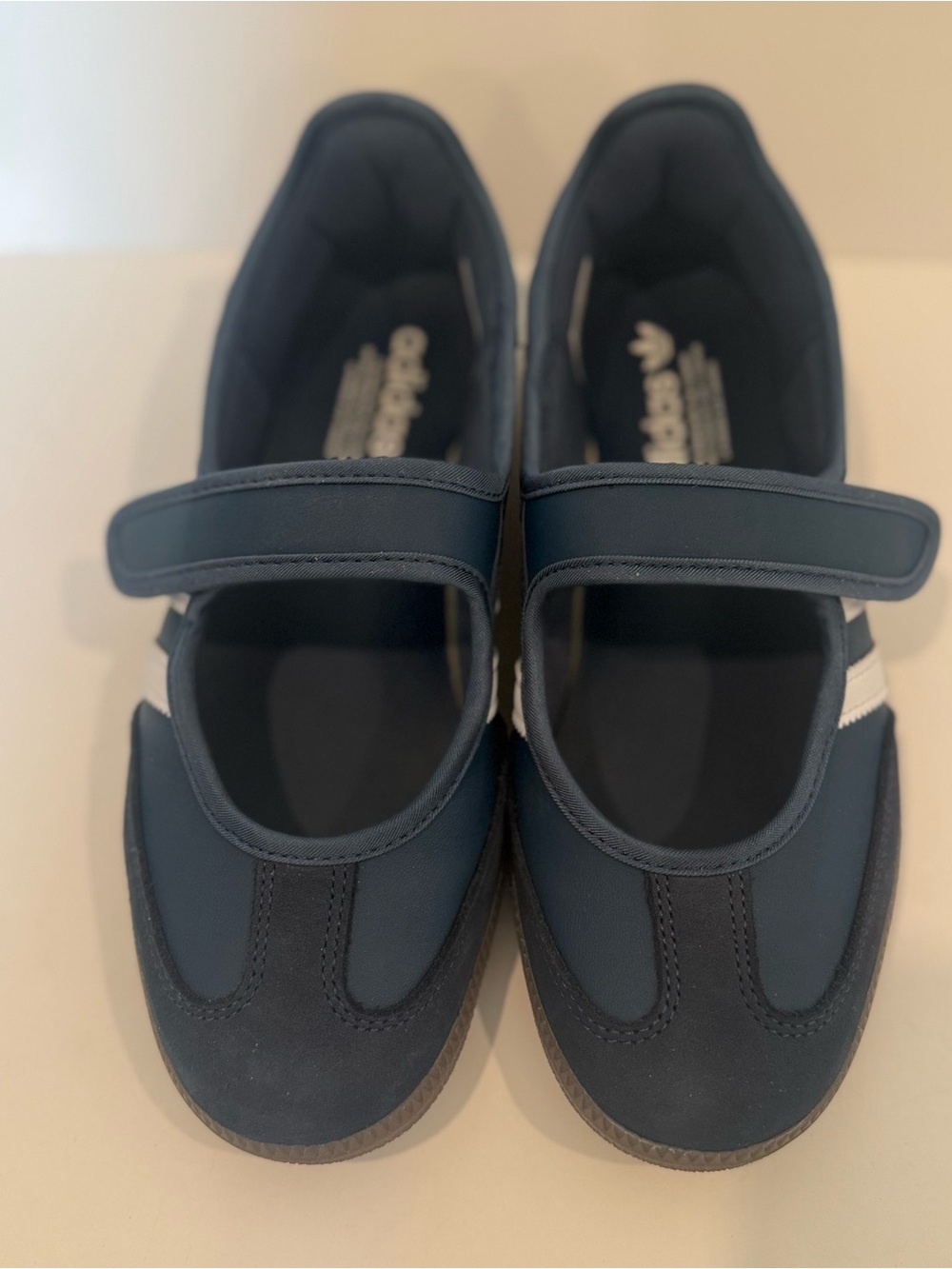 adidas Samba Velcro Sneakers in Navy and White - Picture 2 of 7